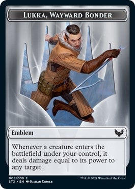 Image for Emblem - Lukka, Wayward Bonder (8) [Strixhaven: School of Mages] - Magic: The Gathering
