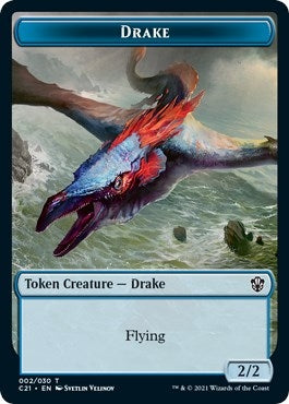 Image for Drake // Elemental Double-sided Token (2 // 2) [Commander 2021] - Magic: The Gathering