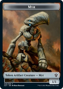 Image for Myr // Treasure Double-Sided Token (28 // 7) [Commander 2021] - Magic: The Gathering