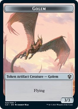 Image for Golem (025) // Thopter Double-Sided Token (25 // 29) [Commander 2021] - Magic: The Gathering