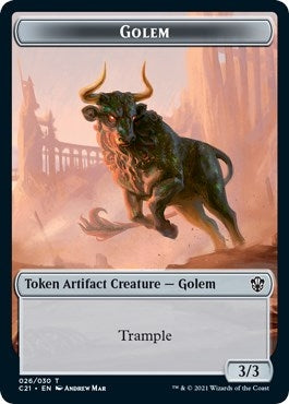 Image for Golem (026) // Thopter Double-Sided Token (26 // 29) [Commander 2021] - Magic: The Gathering