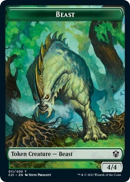 Image for Beast (011) // Insect Double-Sided Token (11 // 17) [Commander 2021] - Magic: The Gathering