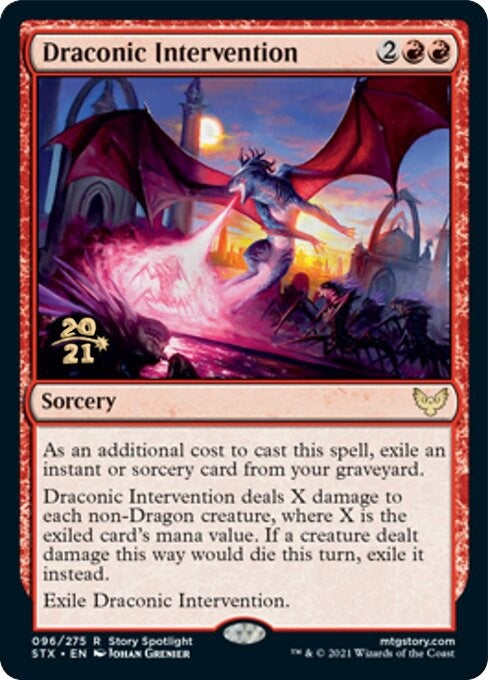 Image for Draconic Intervention (96) [Prerelease Cards] - Magic: The Gathering