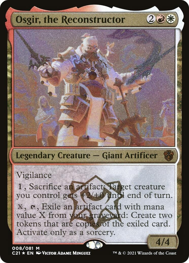 Image for Osgir, the Reconstructor (Display Commander) - Thick Stock (8) [Commander 2021] - Magic: The Gathering