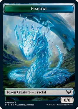 Image for Fractal (3) // Avatar (1) Double-sided Token (3 // 1) [Strixhaven: School of Mages] - Magic: The Gathering