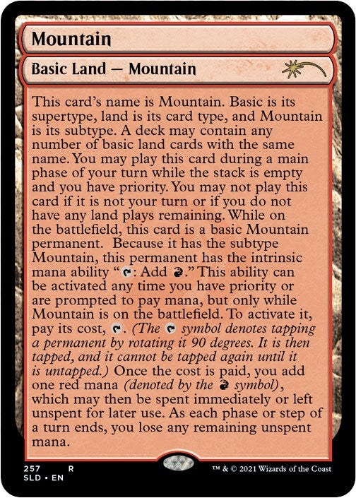 Image for Mountain (257) (Full-Text Lands) (257) [Secret Lair Drop Series] - Magic: The Gathering