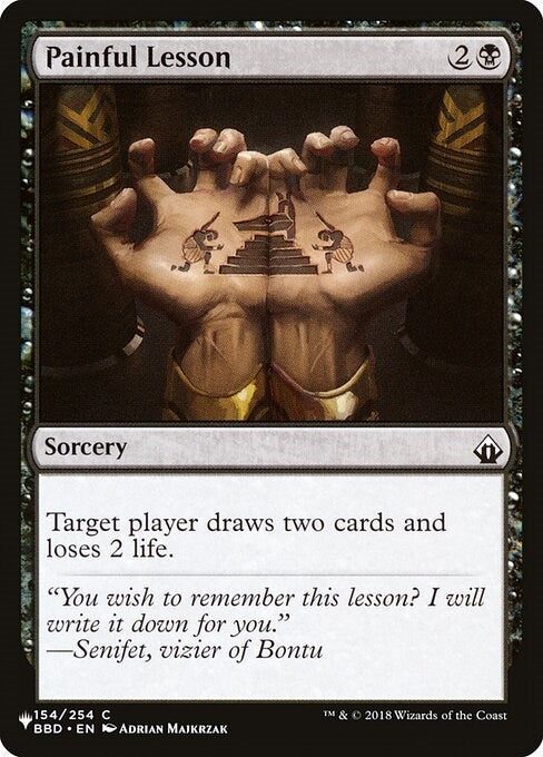 Image for Painful Lesson (BBD) (154/254) [The List Reprints] - Magic: The Gathering