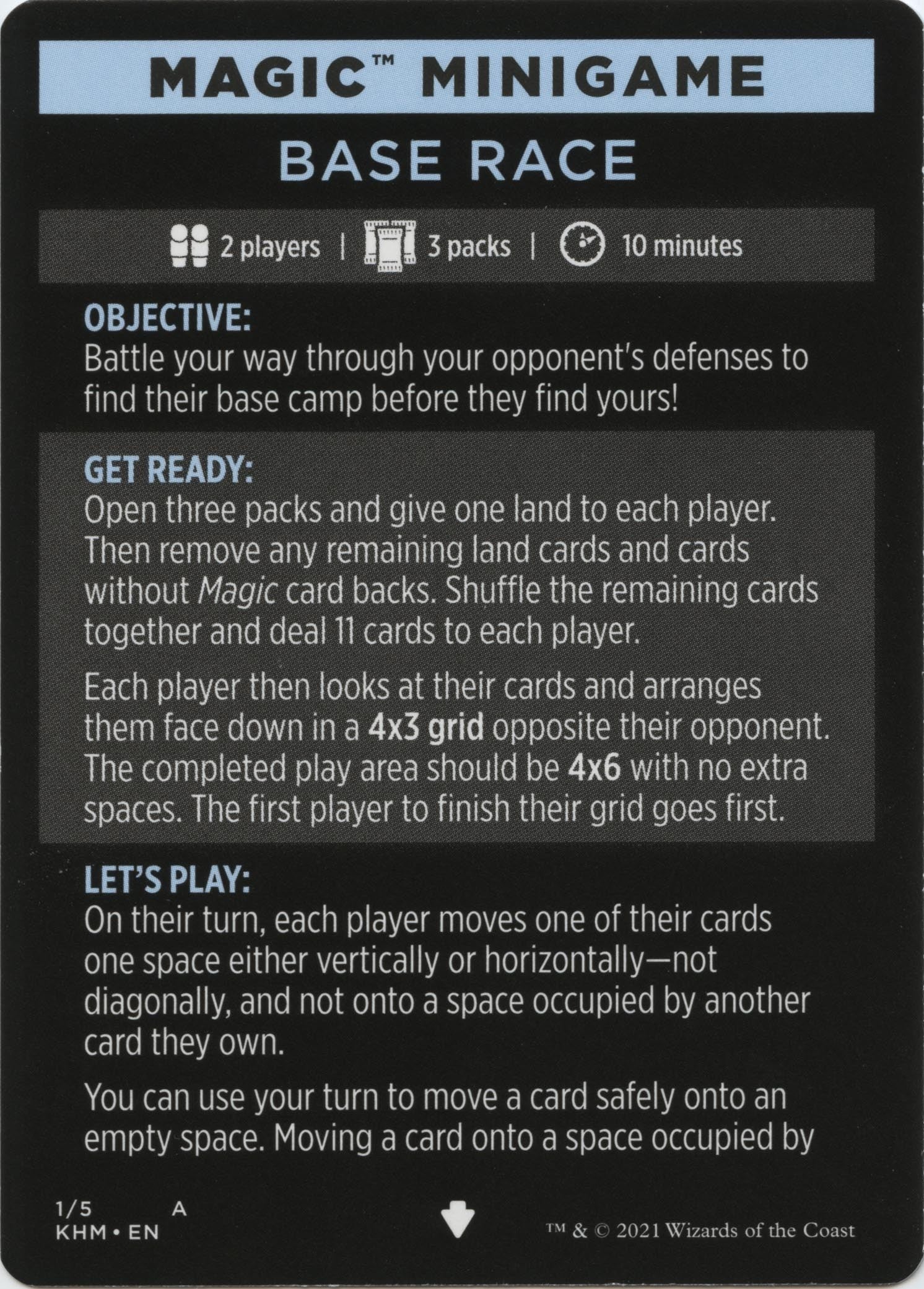 Image for Magic Minigame: Base Race (1) [Kaldheim] - Magic: The Gathering