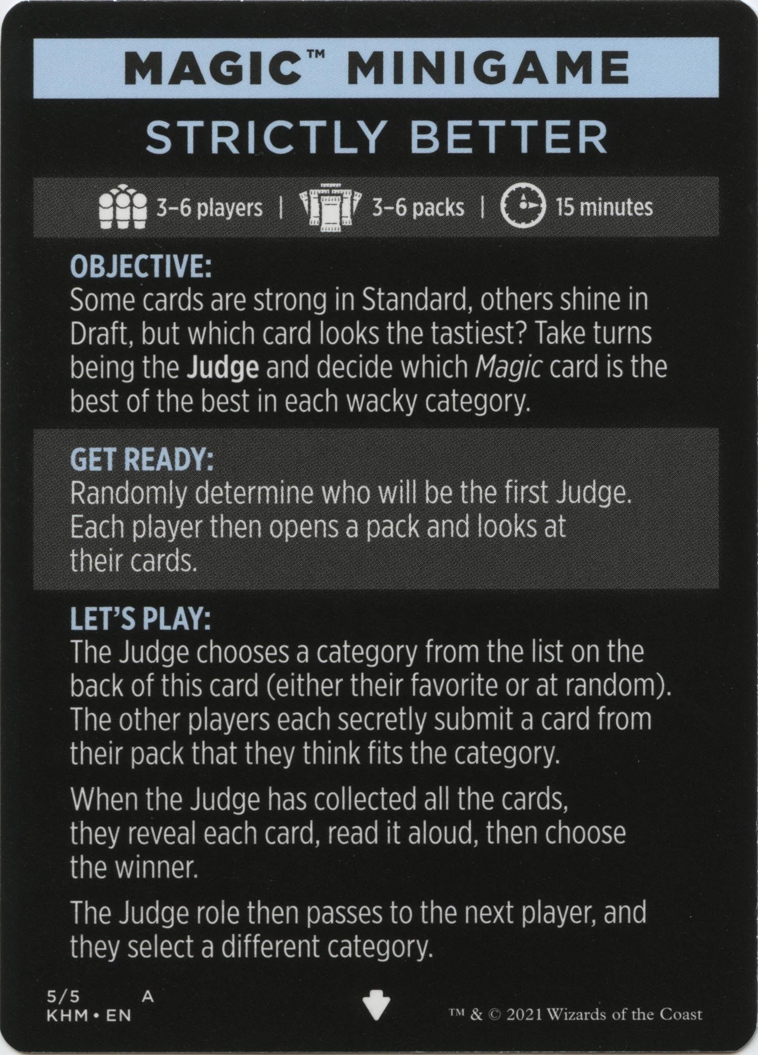 Image for Magic Minigame: Strictly Better (5) [Kaldheim] - Magic: The Gathering