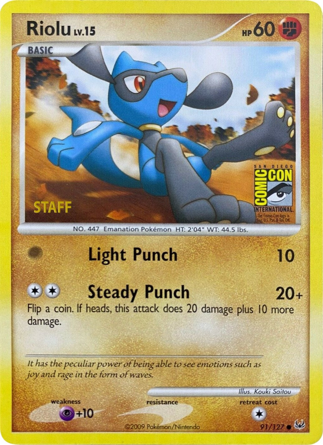 Image for Riolu - 91/127 (SDCC 2009) [Staff] (091/127) [Miscellaneous Cards & Products] - Pokemon
