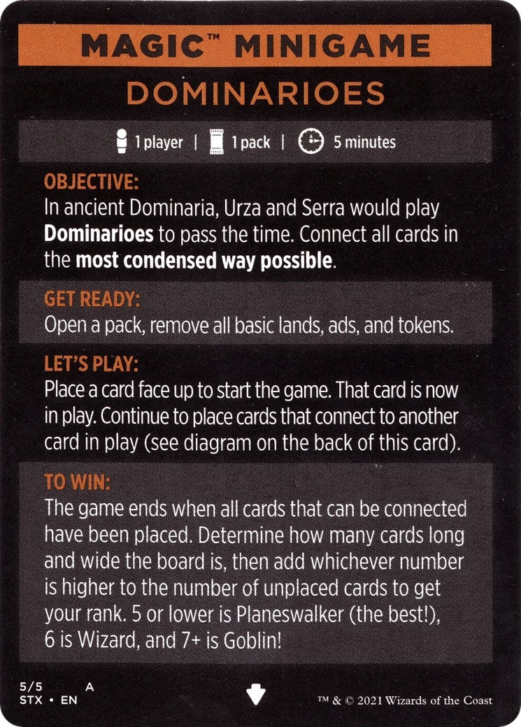 Image for Magic Minigame: Dominarioes (5) [Strixhaven: School of Mages] - Magic: The Gathering