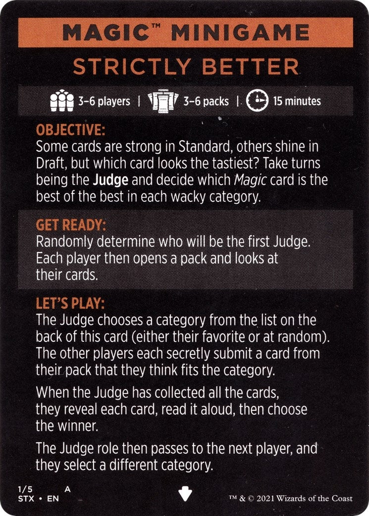 Image for Magic Minigame: Strictly Better (1) [Strixhaven: School of Mages] - Magic: The Gathering