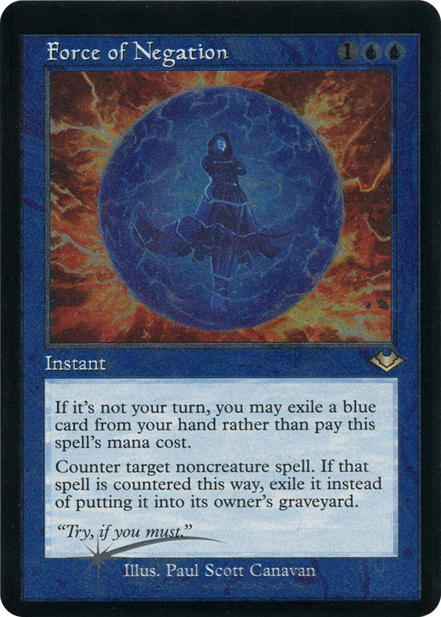 Image for Force of Negation (Retro Frame) (Foil Etched) (9) [Modern Horizons] - Magic: The Gathering
