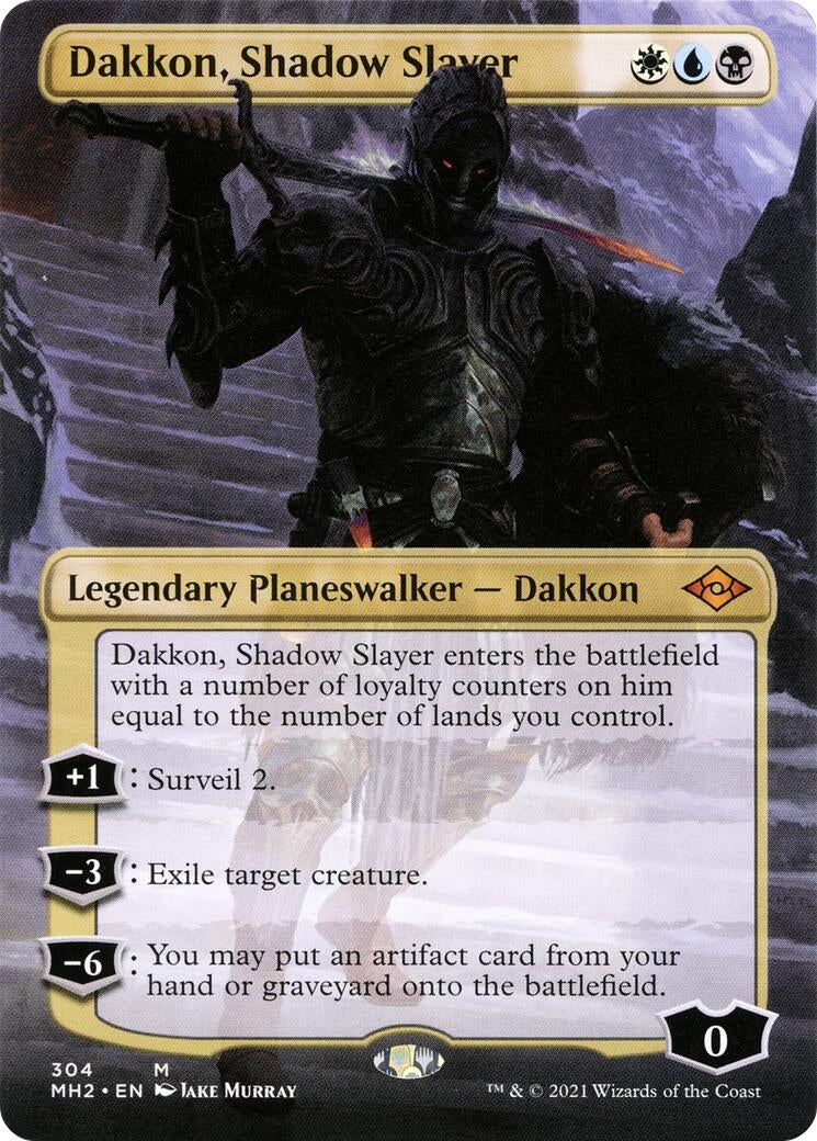 Image for Dakkon, Shadow Slayer (Borderless) (304) [Modern Horizons 2] - Magic: The Gathering
