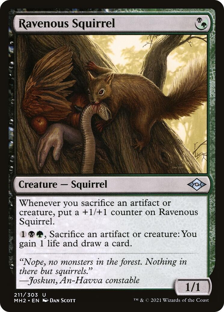 Image for Ravenous Squirrel (211) [Modern Horizons 2] - Magic: The Gathering