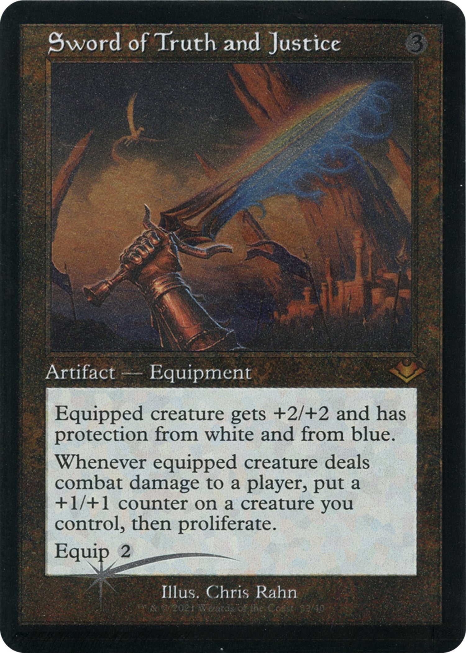 Image for Sword of Truth and Justice (Retro Frame) (Foil Etched) (32) [Modern Horizons] - Magic: The Gathering