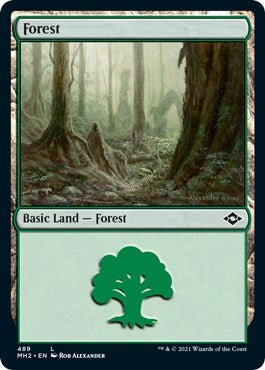 Image for Forest (489) (Foil Etched) (489) [Modern Horizons 2] - Magic: The Gathering