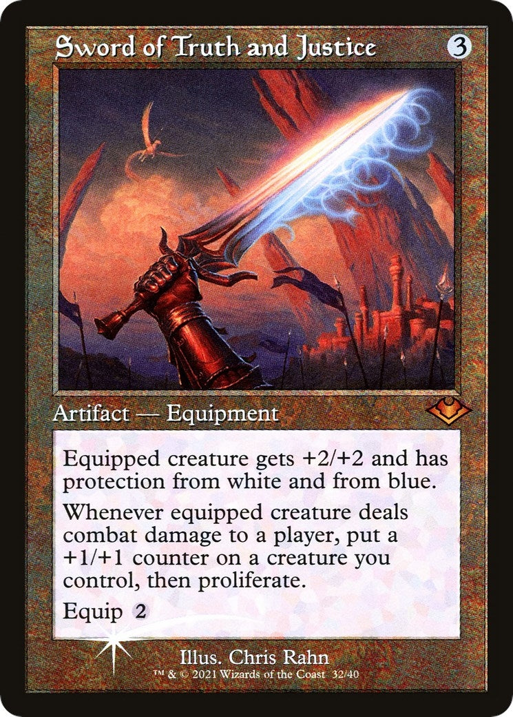 Image for Sword of Truth and Justice (Retro Frame) (32) [Modern Horizons] - Magic: The Gathering