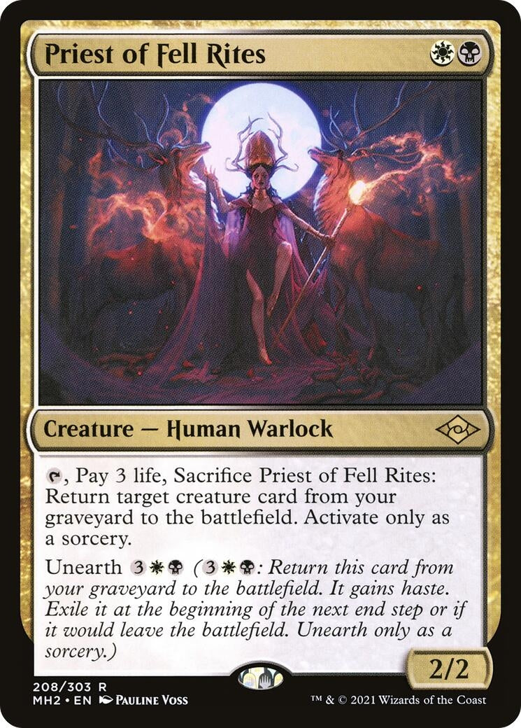 Image for Priest of Fell Rites (208) [Modern Horizons 2] - Magic: The Gathering