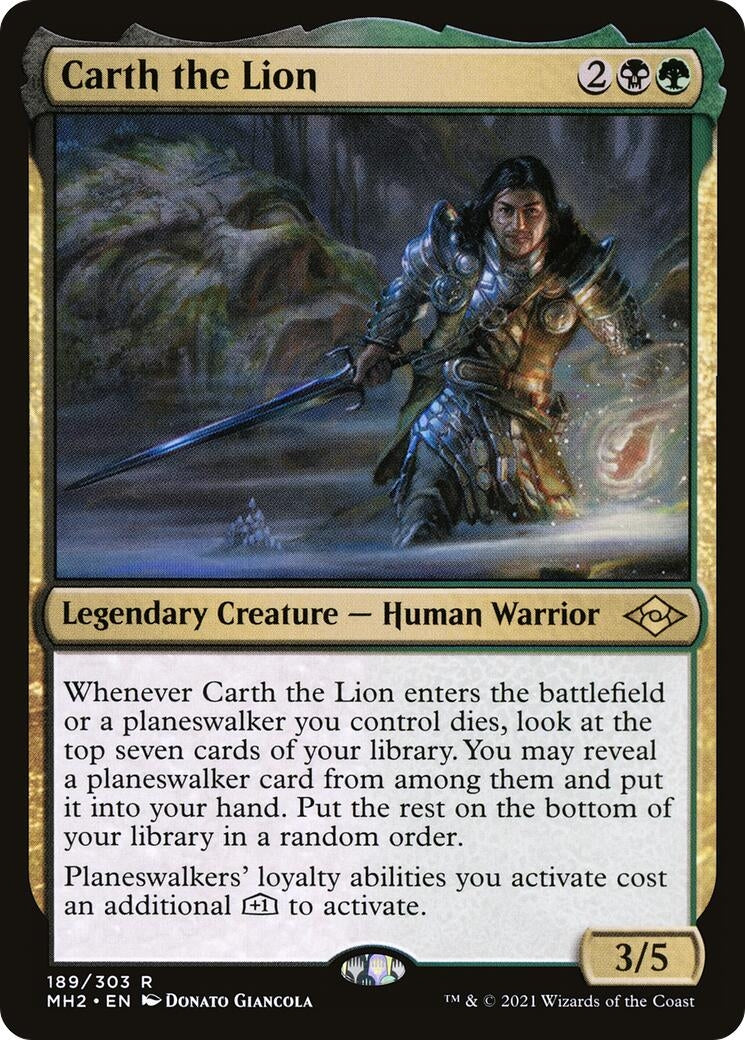 Image for Carth the Lion (189) [Modern Horizons 2] - Magic: The Gathering