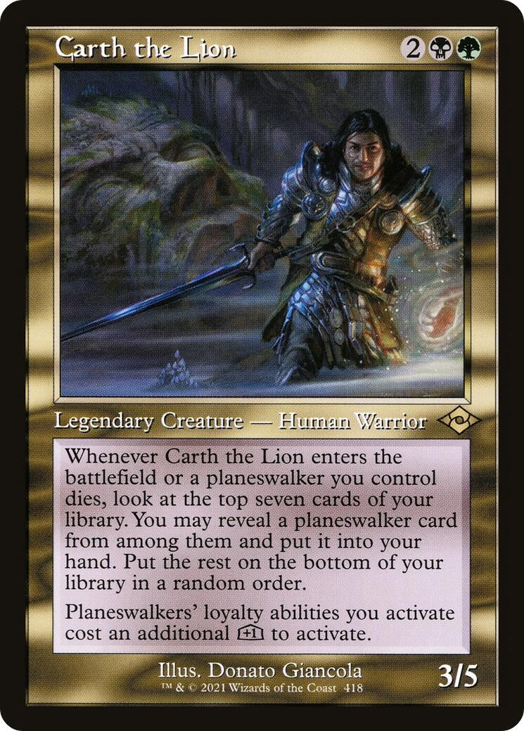 Image for Carth the Lion (Retro Frame) (418) [Modern Horizons 2] - Magic: The Gathering