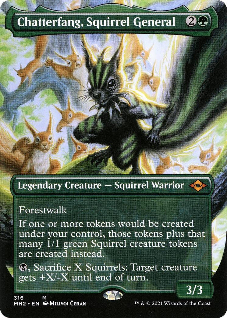 Image for Chatterfang, Squirrel General (Borderless) (316) [Modern Horizons 2] - Magic: The Gathering