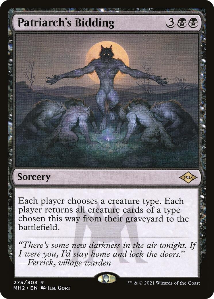 Image for Patriarch's Bidding (275) [Modern Horizons 2] - Magic: The Gathering