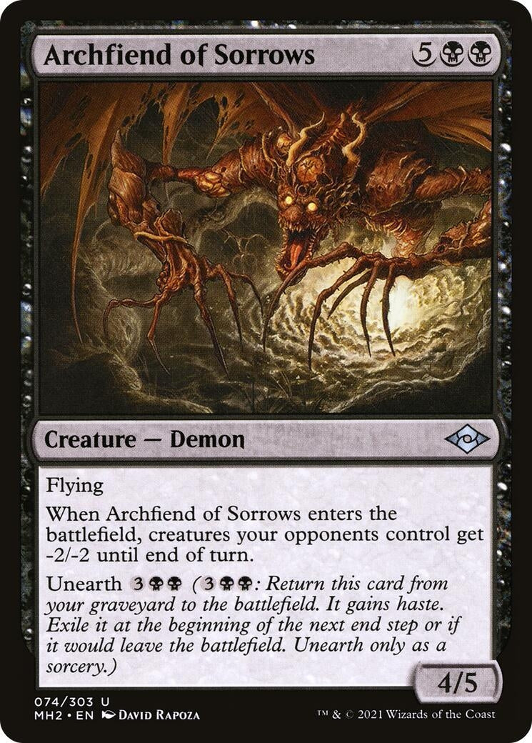 Image for Archfiend of Sorrows (74) [Modern Horizons 2] - Magic: The Gathering