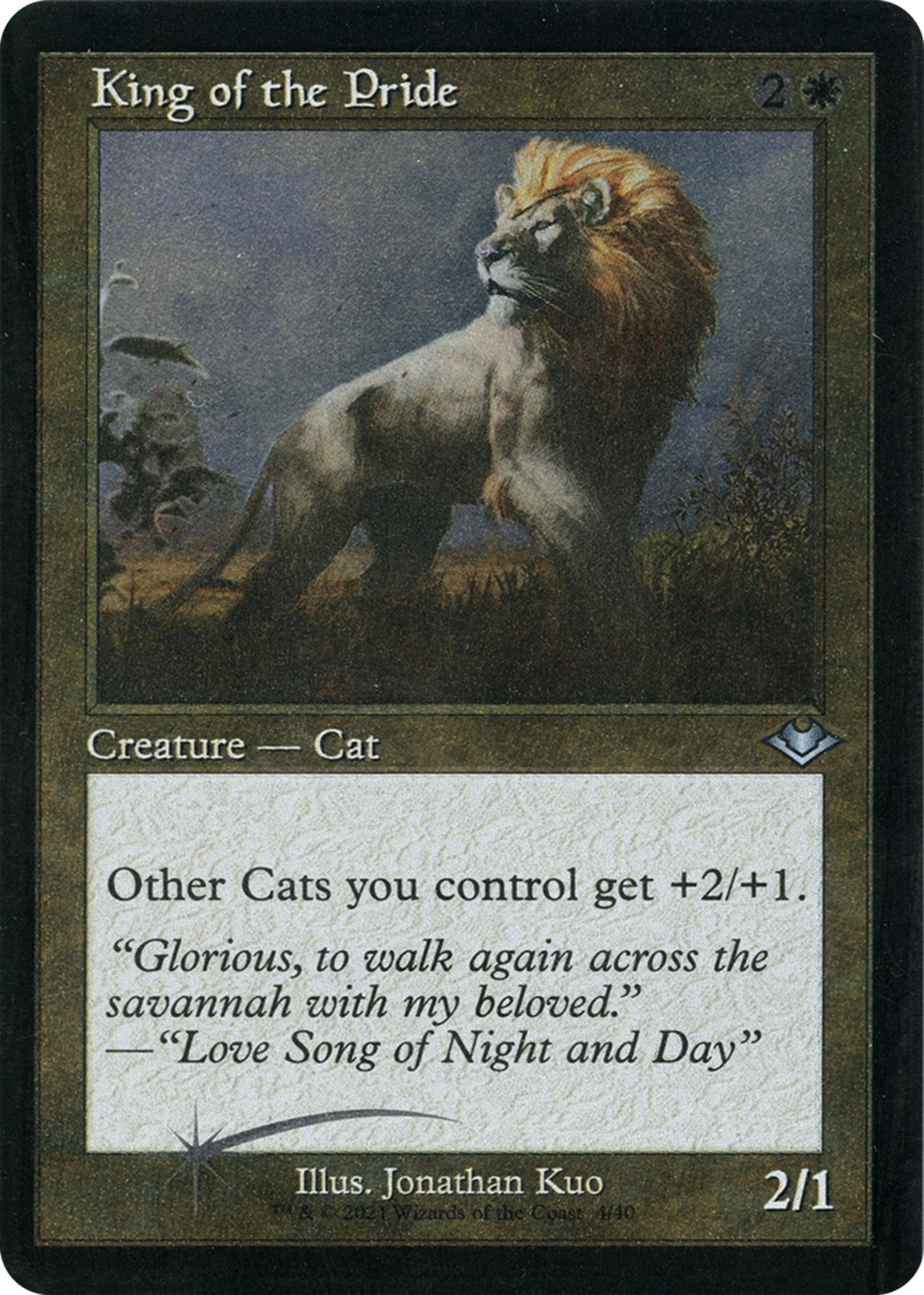 Image for King of the Pride (Retro Frame) (Foil Etched) (4) [Modern Horizons] - Magic: The Gathering