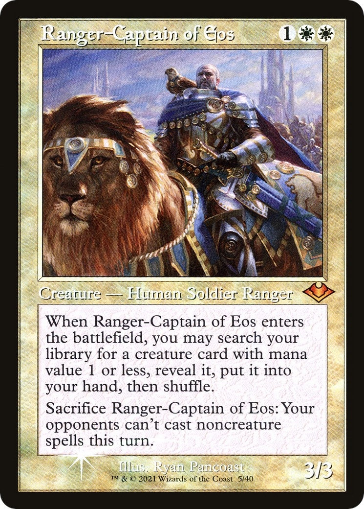 Image for Ranger-Captain of Eos (Retro Frame) (5) [Modern Horizons] - Magic: The Gathering