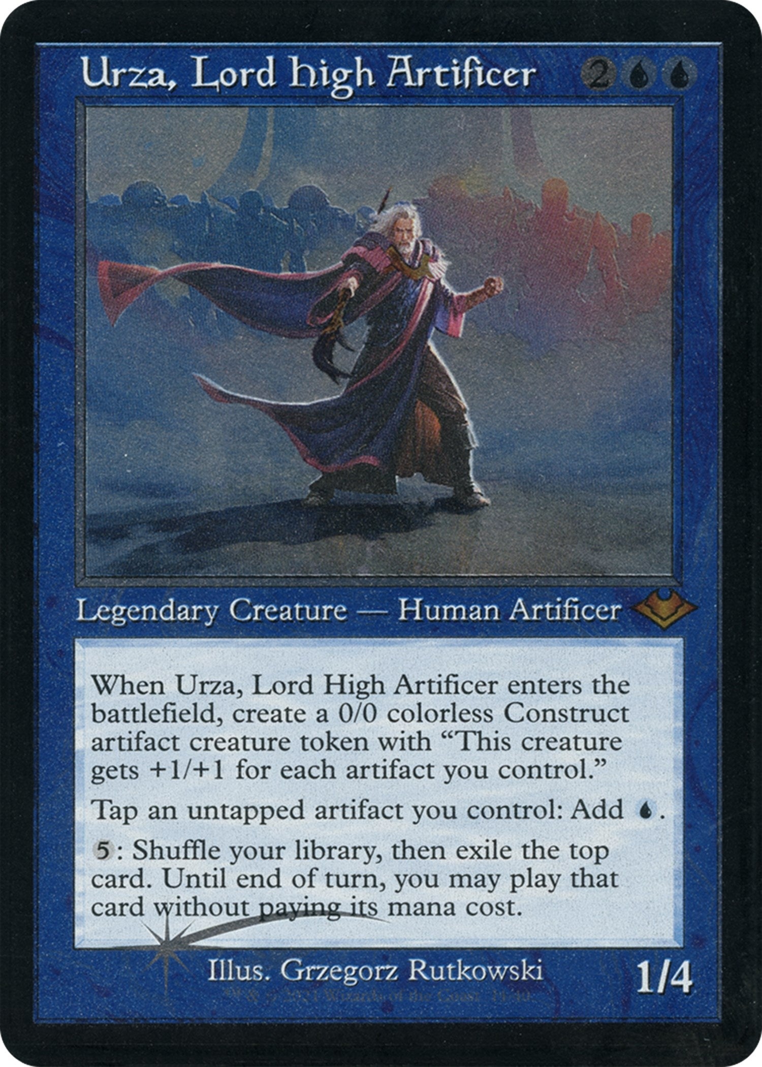 Image for Urza, Lord High Artificer (Retro Frame) (Foil Etched) (11) [Modern Horizons] - Magic: The Gathering