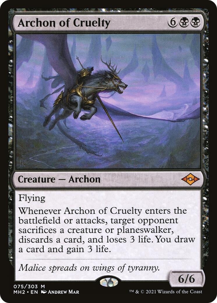 Image for Archon of Cruelty (75) [Modern Horizons 2] - Magic: The Gathering