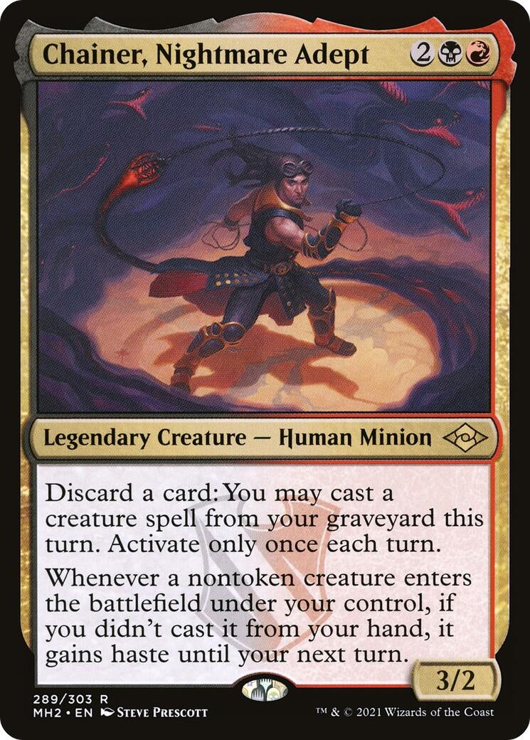 Image for Chainer, Nightmare Adept (289) [Modern Horizons 2] - Magic: The Gathering