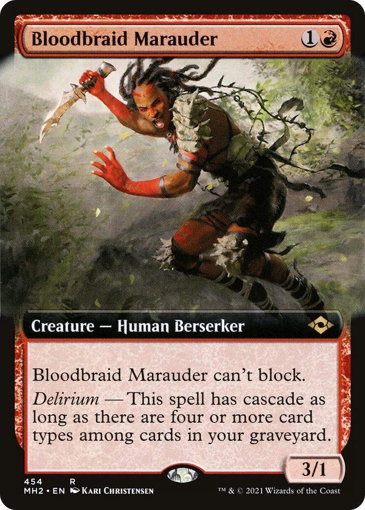Image for Bloodbraid Marauder (Extended Art) (454) [Modern Horizons 2] - Magic: The Gathering