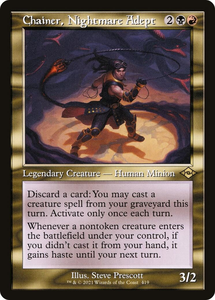 Image for Chainer, Nightmare Adept (Retro Frame) (419) [Modern Horizons 2] - Magic: The Gathering