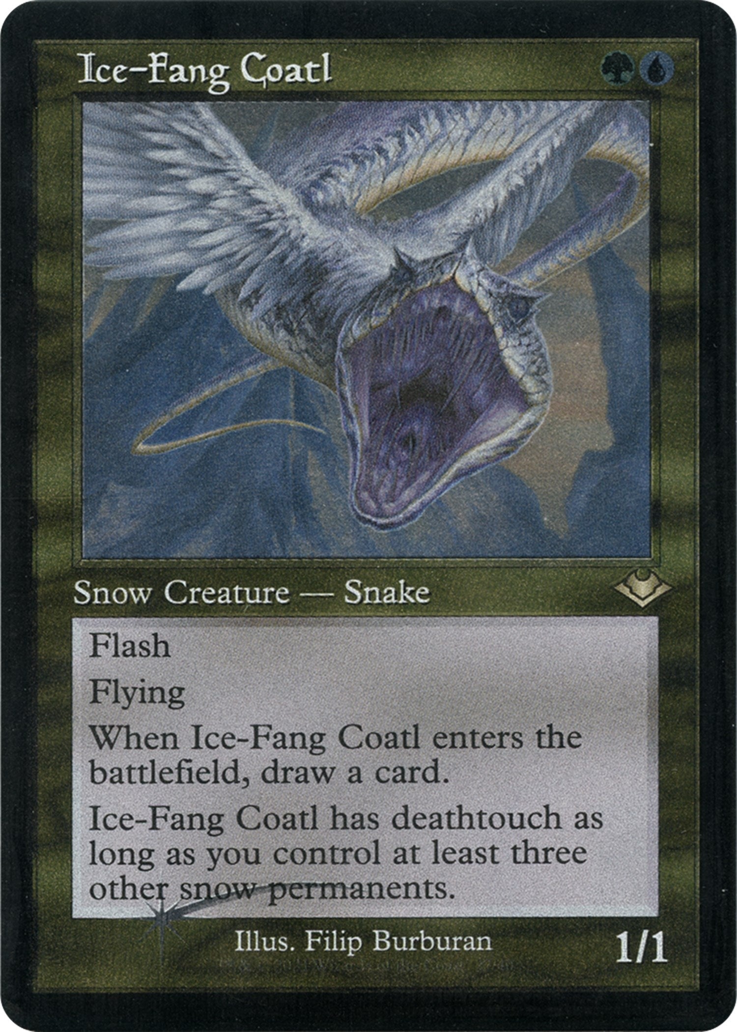 Image for Ice-Fang Coatl (Retro Frame) (Foil Etched) (27) [Modern Horizons] - Magic: The Gathering