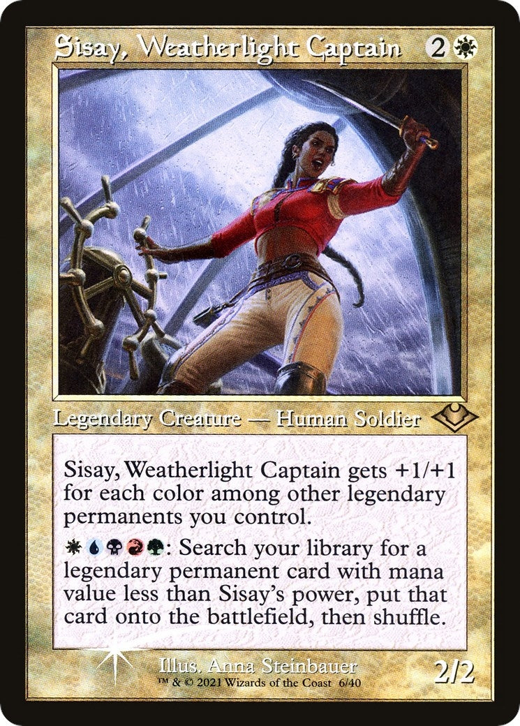 Image for Sisay, Weatherlight Captain (Retro Frame) (6) [Modern Horizons] - Magic: The Gathering