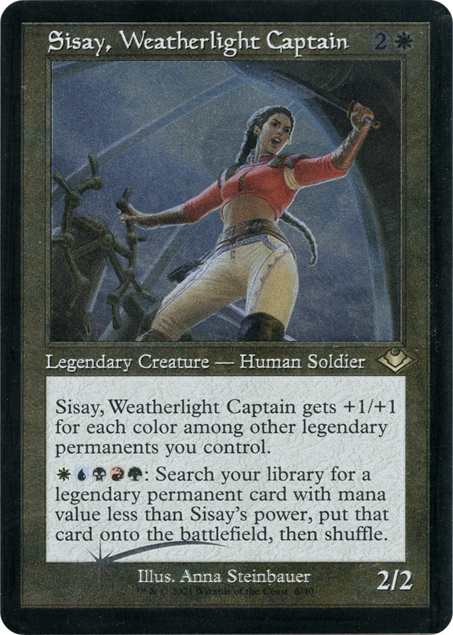 Image for Sisay, Weatherlight Captain (Retro Frame) (Foil Etched) (6) [Modern Horizons] - Magic: The Gathering