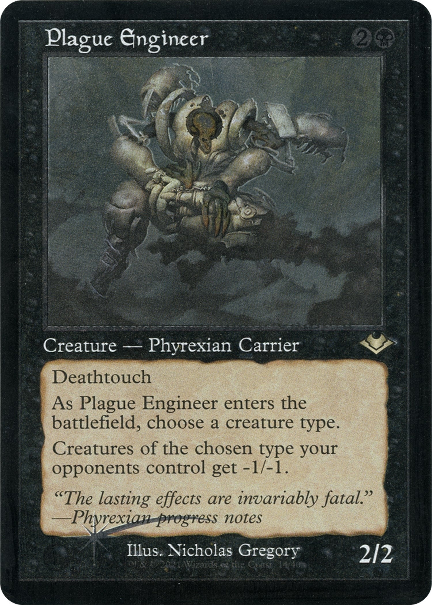 Image for Plague Engineer (Retro Frame) (Foil Etched) (14) [Modern Horizons] - Magic: The Gathering