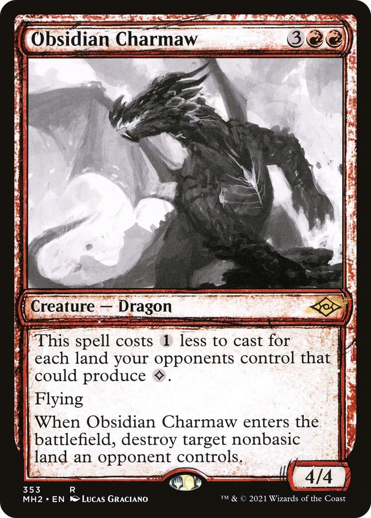 Image for Obsidian Charmaw (Showcase) (353) [Modern Horizons 2] - Magic: The Gathering