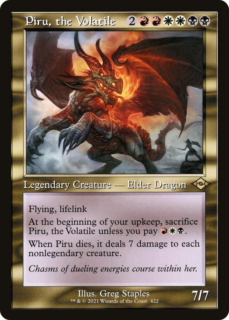 Image for Piru, the Volatile (Retro Frame) (422) [Modern Horizons 2] - Magic: The Gathering