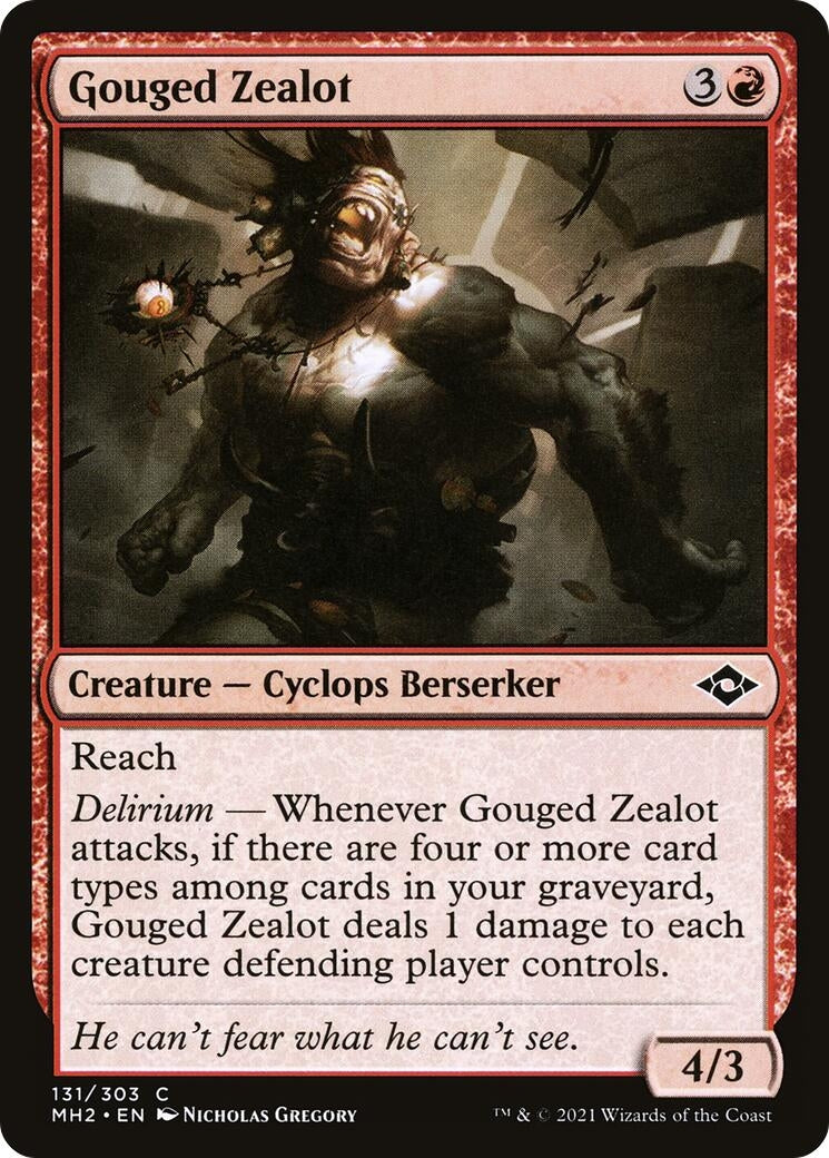 Image for Gouged Zealot (131) [Modern Horizons 2] - Magic: The Gathering