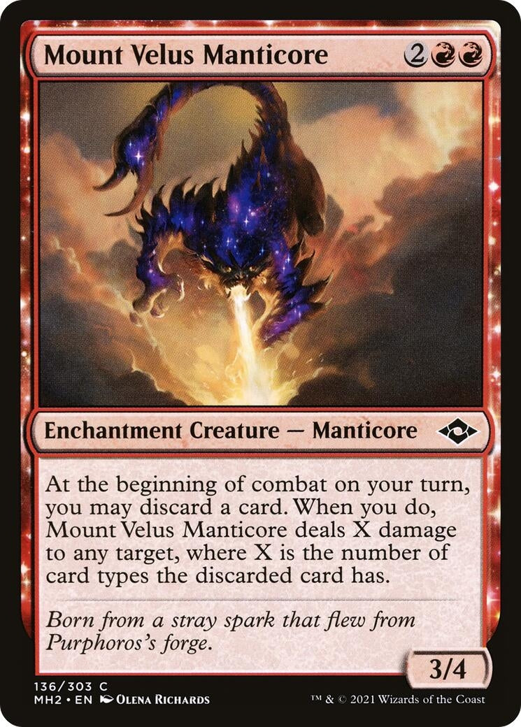 Image for Mount Velus Manticore (136) [Modern Horizons 2] - Magic: The Gathering
