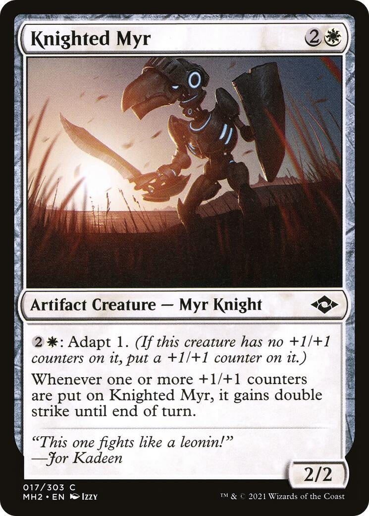 Image for Knighted Myr (17) [Modern Horizons 2] - Magic: The Gathering