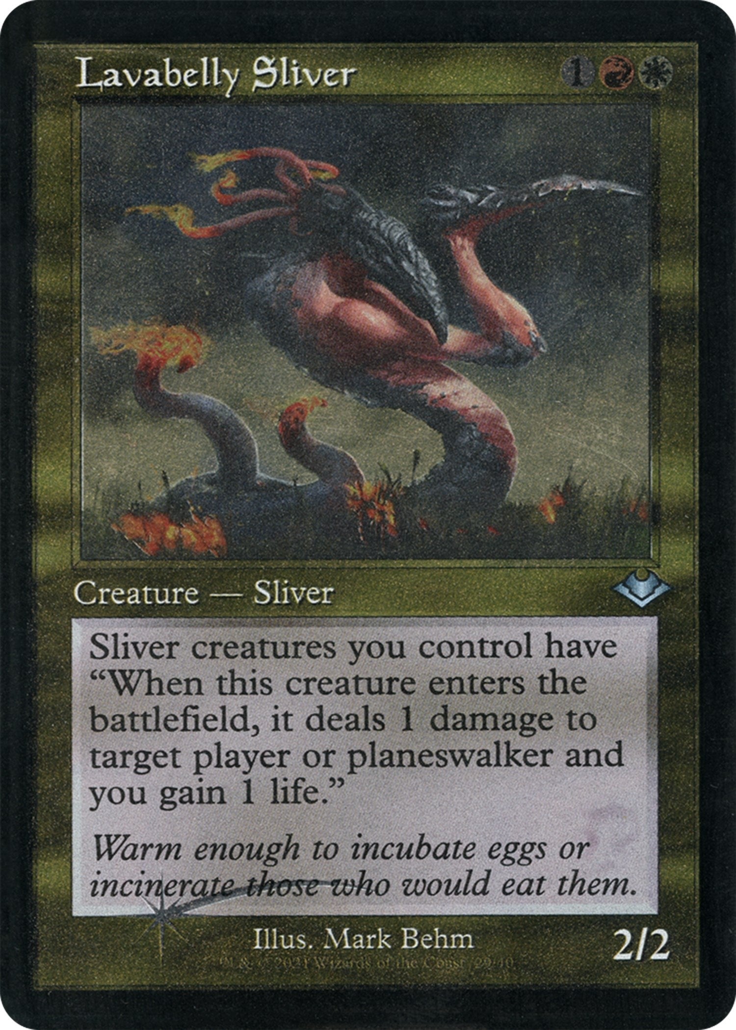 Image for Lavabelly Sliver (Retro Frame) (Foil Etched) (29) [Modern Horizons] - Magic: The Gathering