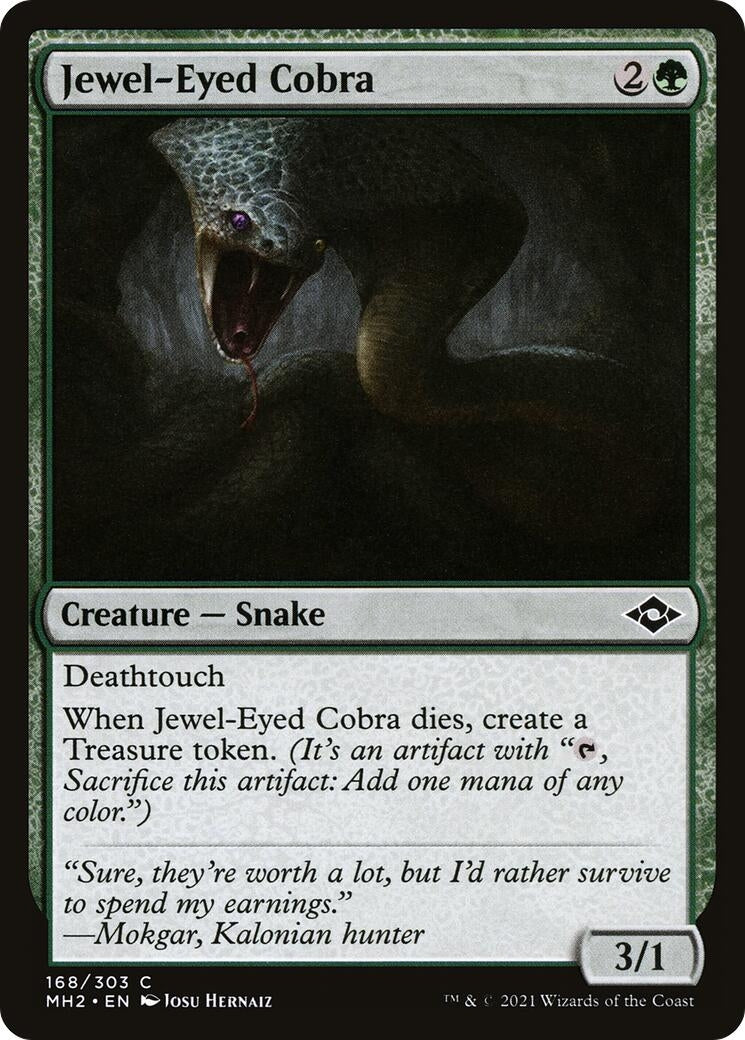 Image for Jewel-Eyed Cobra (168) [Modern Horizons 2] - Magic: The Gathering