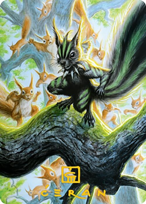 Image for Chatterfang, Squirrel General Art Card (67/81) (Gold-Stamped Signature) (67) [Modern Horizons 2] - Magic: The Gathering