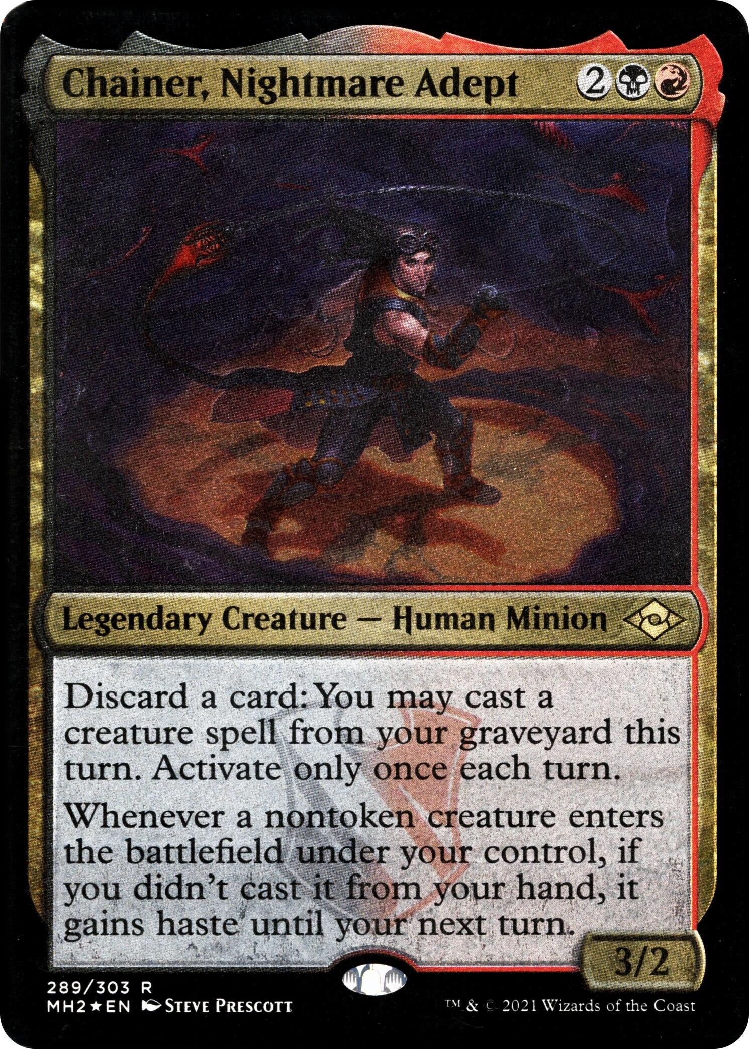 Image for Chainer, Nightmare Adept (Foil Etched) (289) [Modern Horizons 2] - Magic: The Gathering