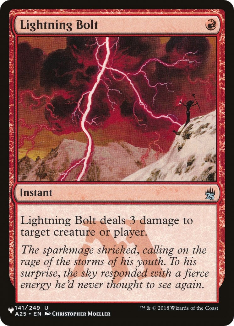 Image for Lightning Bolt (A25) (141/249) [The List Reprints] - Magic: The Gathering
