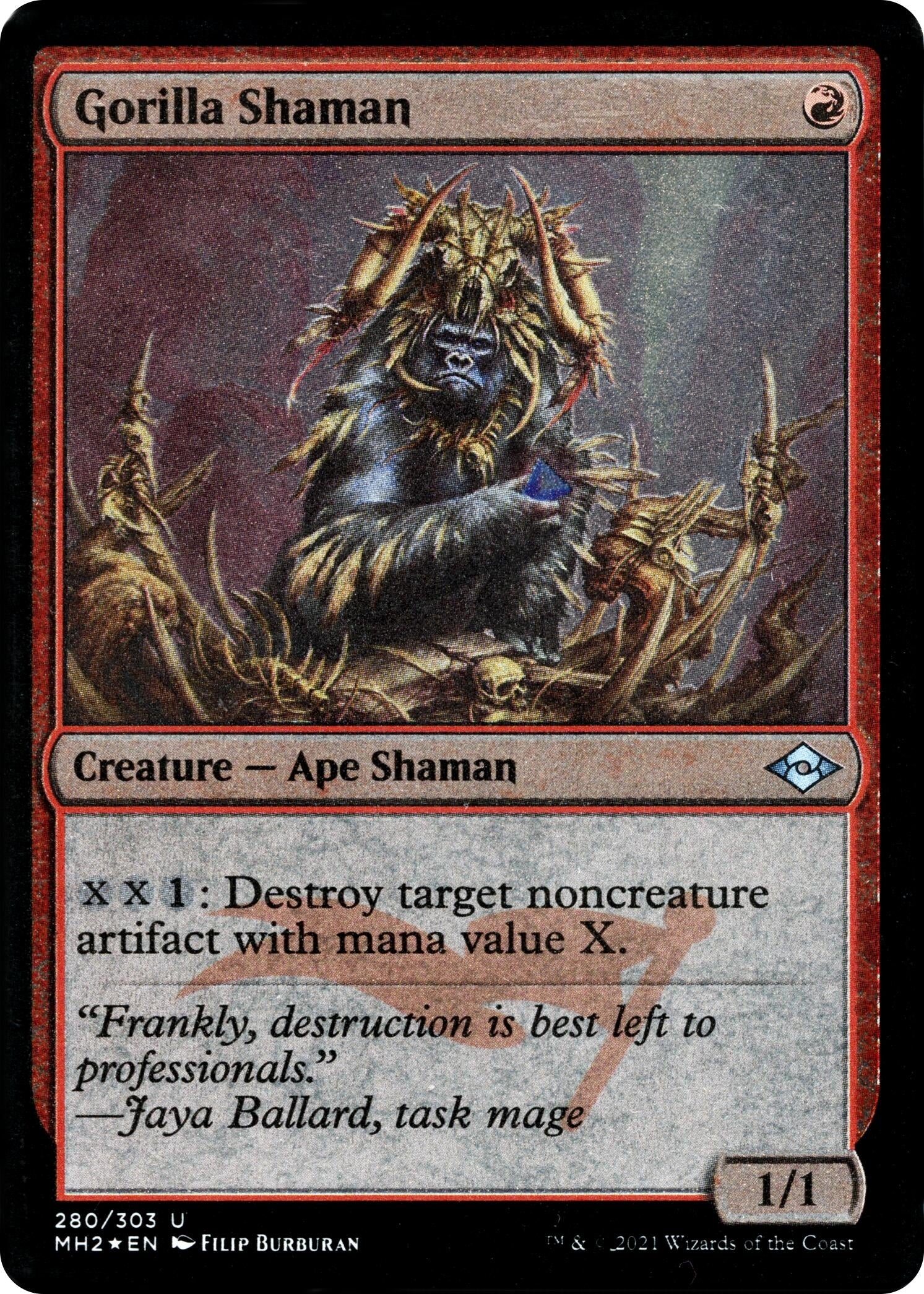 Image for Gorilla Shaman (Foil Etched) (280) [Modern Horizons 2] - Magic: The Gathering